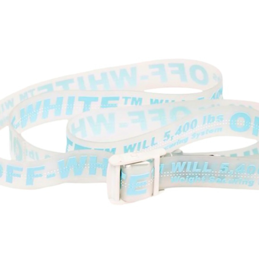 Off-White Rubber Industrial Belt
